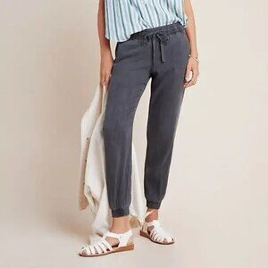 Anthropologie Cloth & Stone Grey Tencel Drawstring Jogger Casual Pants Sz S